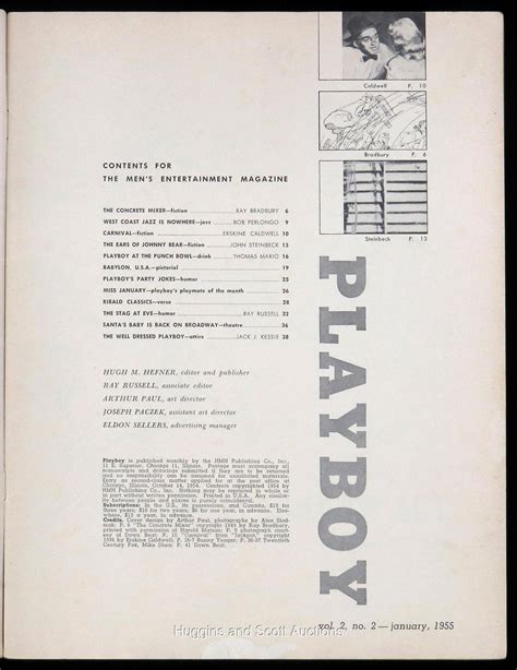 1955 Playboy Magazine Vol. 2 No. 2 with Bettie Page Centerfold Plus