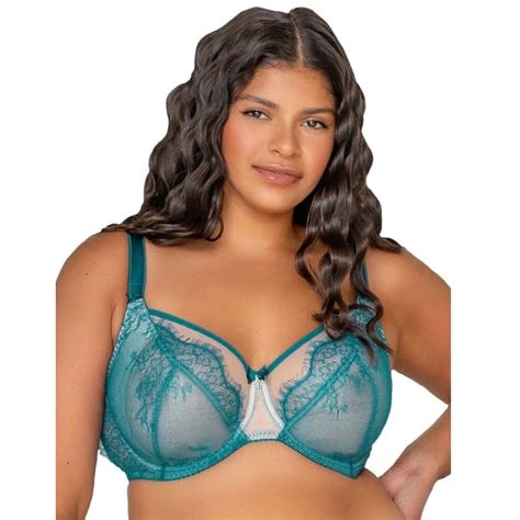 Fit Fully Yours Ava See Thru Lace Bra, Dark Teal – Bras & Honey USA