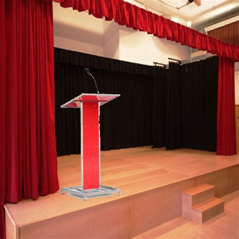 Buy Podium with Mic - Made of Stainless Steel. - Decornt.com