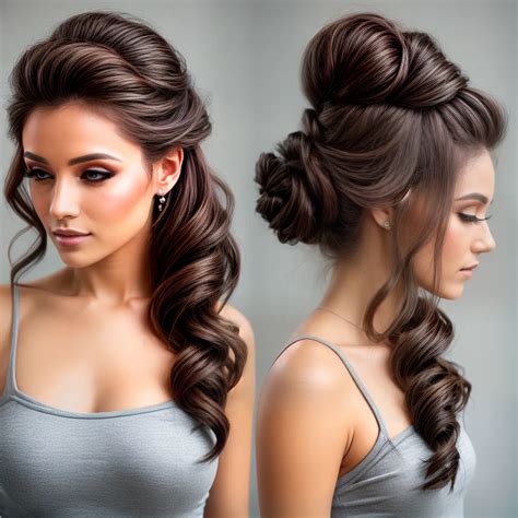 Penteado Coque Meio Solto - Coque meio preso: combinação perfeita entre solto e preso.