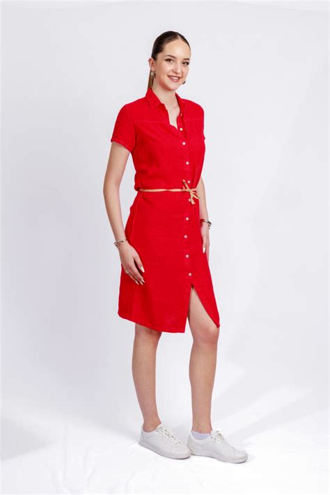 I LOVE TALL - fashion for tall people. Ladies linen dress Shirt blouse