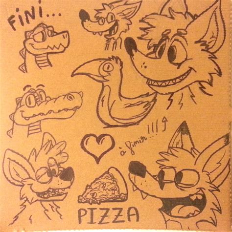 Pizza box drawings — Weasyl