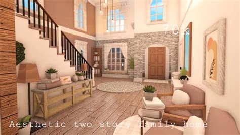 Roblox Bloxburg | Aesthetic Two Story Family Home 70k | House Build ...