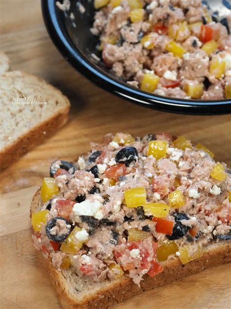 Mediterranean Tuna Salad Sandwich | Homemade & Yummy