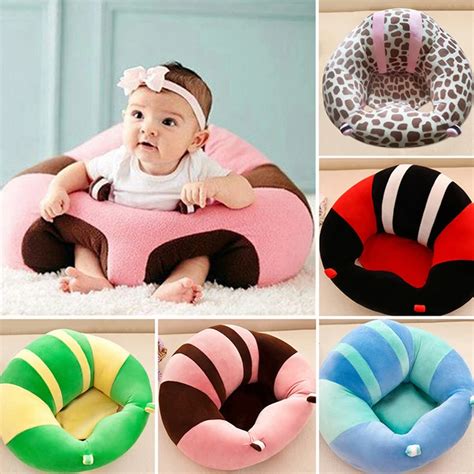 Baby Support Seat Plush Soft Baby Sofa Infant Learning To Sit Chair Keep Sitting Posture ...