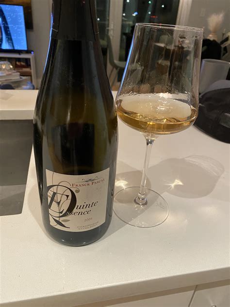 Franck Pascal Quintessense 2005- really cool mature champagne showing