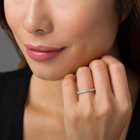 3/8 CT. T.W. Diamond Wedding Band in 10K White Gold | Zales