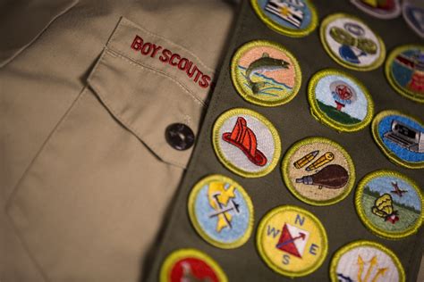 Merit badges on Boy Scout uniform - CMBG3 Law