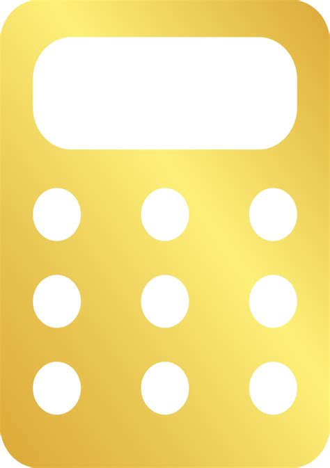 Gold Calculator Icon 11934358 PNG