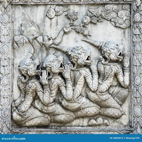 Ramayana sculpture stock photo. Image of buddhism, epic - 24803012