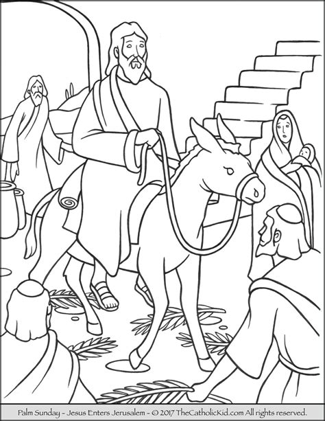 Palm Sunday Coloring Pages Free at GetColorings.com | Free printable colorings pages to print ...