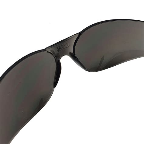 12 Pairs Smoke Lens Industrial Safety Glasses - Texas