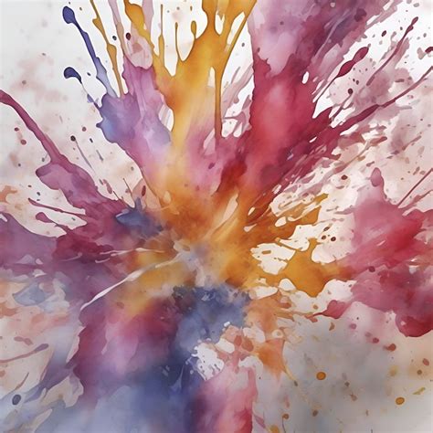 premium psd watercolor splash painting techniques illustration