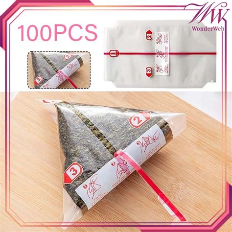 jual onigiri wrapper  lembar bungkus onigiri triangle wrapper sushi