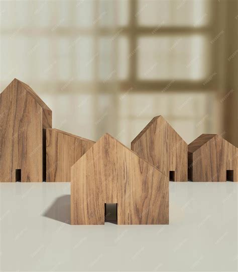 Free Photo | Wooden house model Housing and real estate concept
