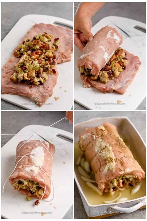 how long to cook stuffed pork loin at 350