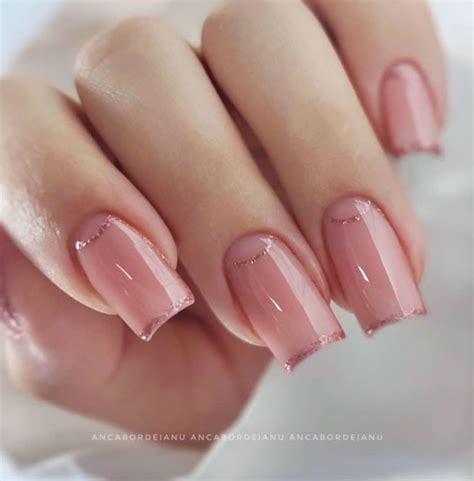 40+ Best Spring Nail Art Designs : Rose Gold French Tips
