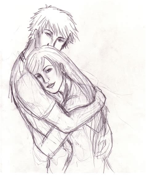 Cute Couple Hugging Drawing at PaintingValley.com | Explore collection ...