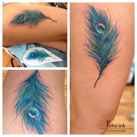 Watercolor Peacock Tattoo at PaintingValley.com | Explore collection of ...