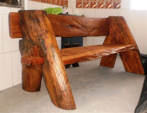 +20 ideas de bancos rústicos de madera para parque o jardín - GEOCAX