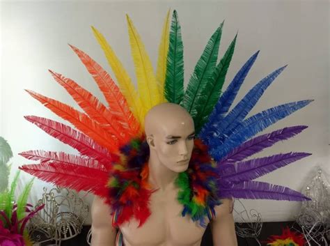 Nandu Feather Collar Piece Carnival Samba Pageant Hora Loca Pride ...
