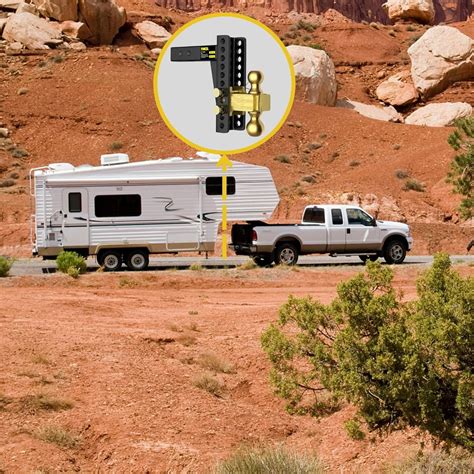 T28254-8" Adjustable Trailer Hitch Ball Mount - TIROL