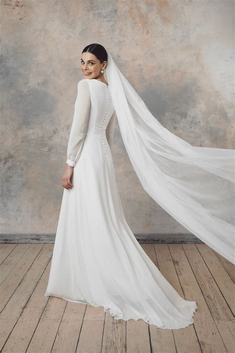 Modest long sleeve wedding dress