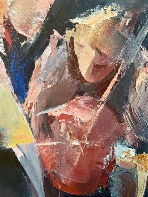 Raphael Aslanyan - "Musicians. Violin" Oil Painting 31" x 23" inch by