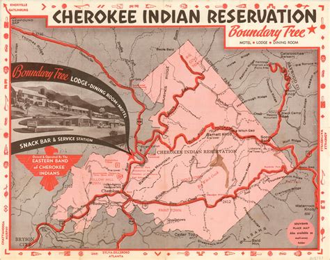 Cherokee Indian Reservation Boundary Tree | Curtis Wright Maps