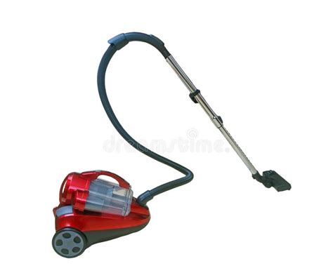 Red Vacuum Cleaner Isolated Stock Image - Image of floor, white: 55278425