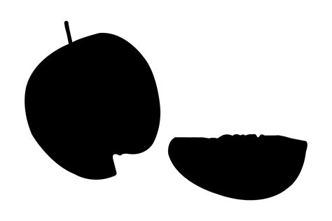 apple silhouette graphic  illustrately creative fabrica