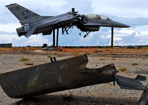 The Mangled Remains of F-16B 78-0097 at Eglin AFB - Urban Ghosts