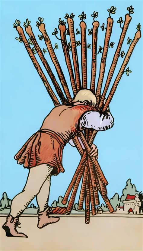 The Ten Of Wands Card Fully Explained — Divination Tool