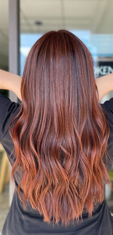 Breathtaking Balayage Hair Colour Ideas : Fiery Red Balayage