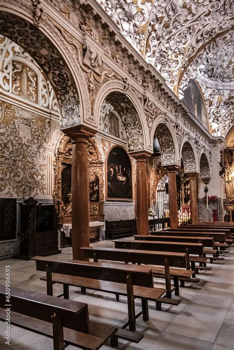 Interior of Church of Santa Maria la Blanca (Iglesia de Santa Maria la ...