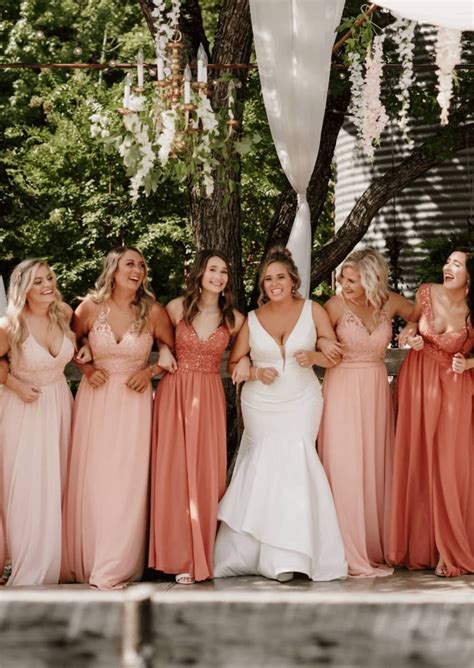 rust pink bridesmaid dresses  rebecca carol blog