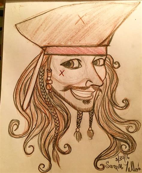 My drawing of Captain Jack Sparrow | Captain jack sparrow, Drawings, Captain jack