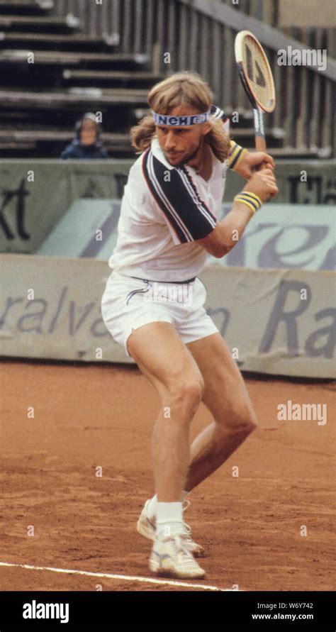 Björn Borg Swedish tennis player at Båstad tennis court Stock Photo - Alamy