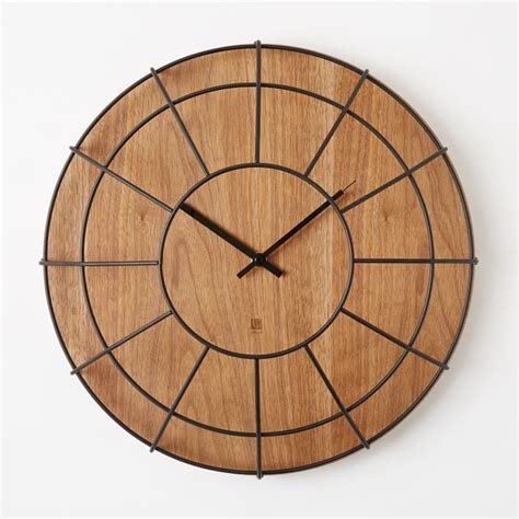 Wood Wall Clock, Wall Clocks, Mirror Mosaic, Telling Time, Tick Tock, Umbra, West Elm, Home ...