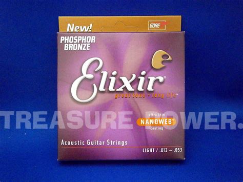 ＊Acoustic Strings＊ アコースティックギター弦 Elixir #16052 Phosphor Bronze(0.12-.053 ...