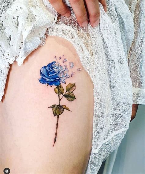 blue rose tattoo designs  meaning artofit