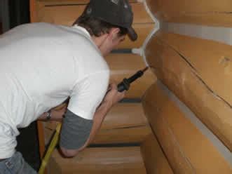 chinking cedar homes  easy   chinking steps   log homes