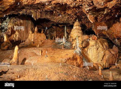 kents cavern prehistoric caves  torquay stock photo alamy