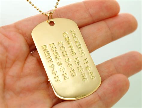 Solid Gold Dog Tag Chain Sale Online | www.danzhao.cc