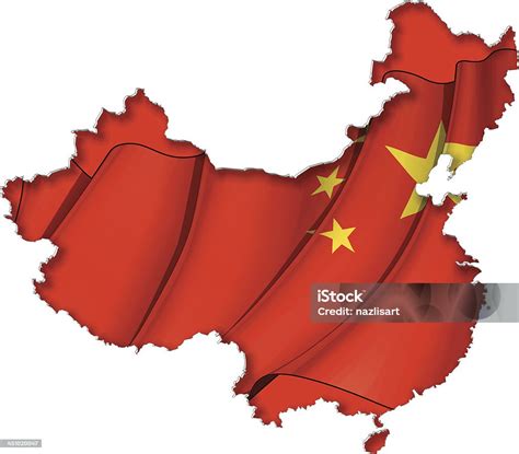 bendera peta tionghoa ilustrasi stok  gambar  aliran
