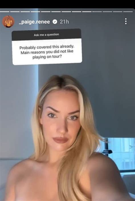 "It's lonely, expensive, mentally and physically exhausting" - Paige