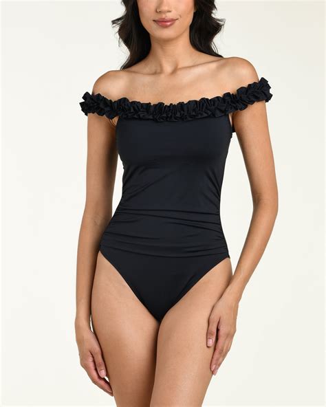 La Blanca Island Goddess Ruffled One Piece - LB6SC05 – Blum's Swimwear