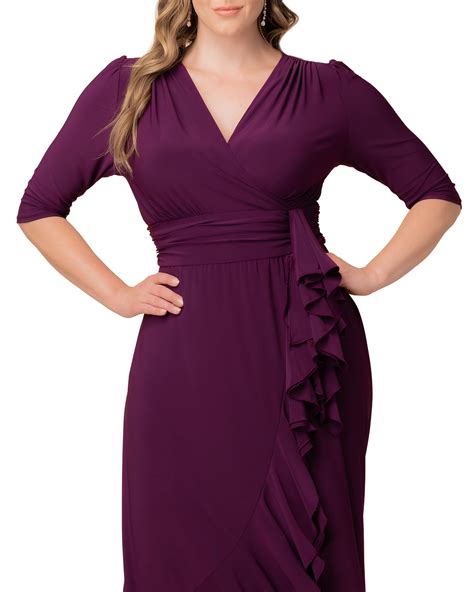 Veronica Ruffle Evening Gown | Dia & Co