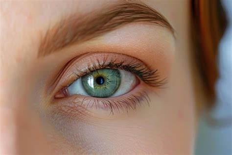 closeup   green human eye premium ai generated image