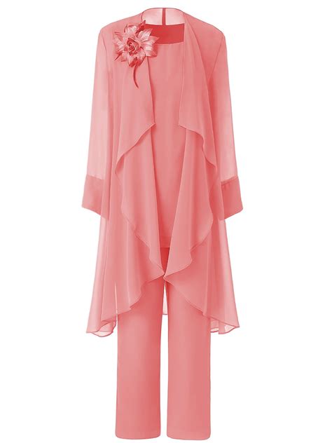 Floral Chiffon Mother of the Bride Dress Pant Suits